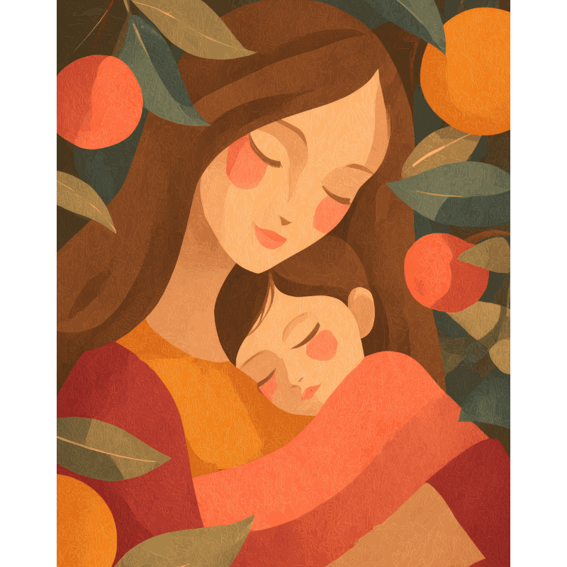 Mother & Fruit | Paint by Number - Paint by Numbers Kit