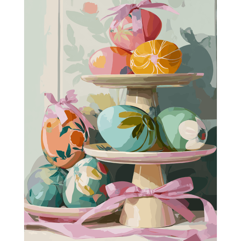 Pastel Easter Joy | Paint by Number - Paint by Numbers Kit