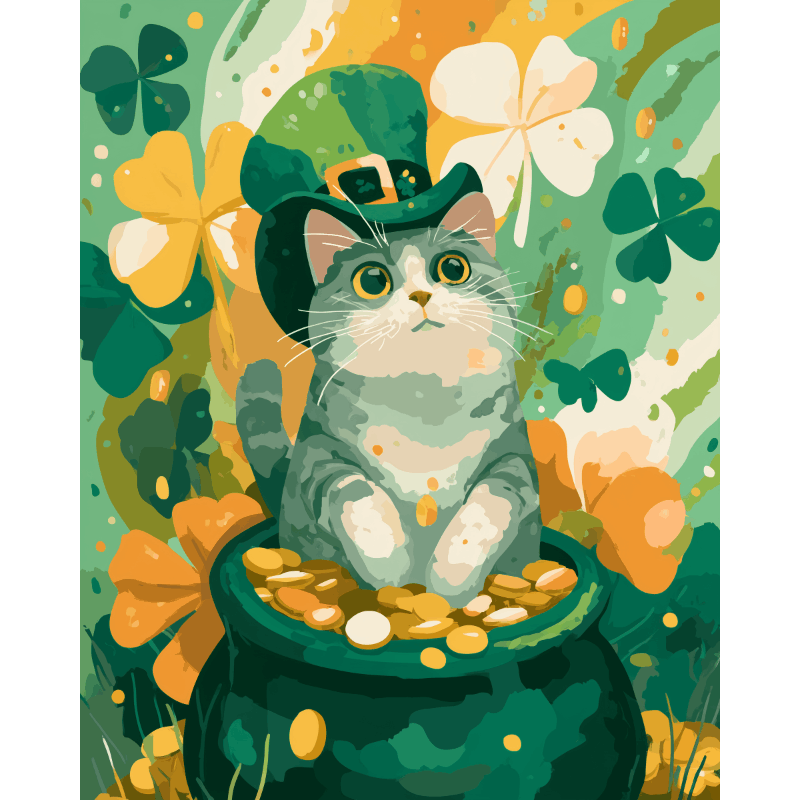 Fortune Feline | Paint by Number - Paint by Numbers Kit
