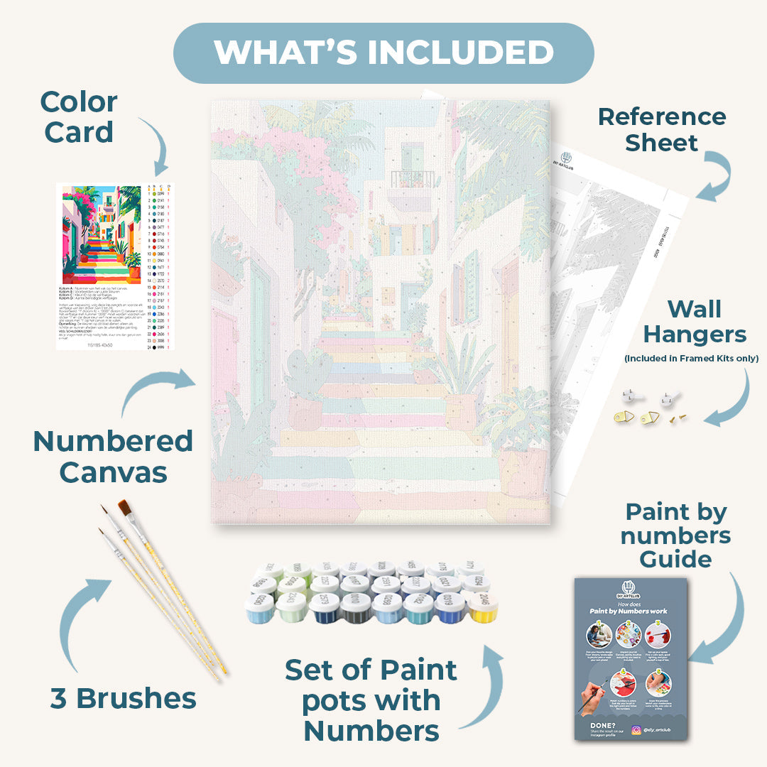 Colorful Castle Stairs - Detail 3
