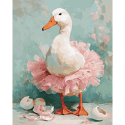 White Goose Ballerina | Paint by Number - Paint by Numbers Kit