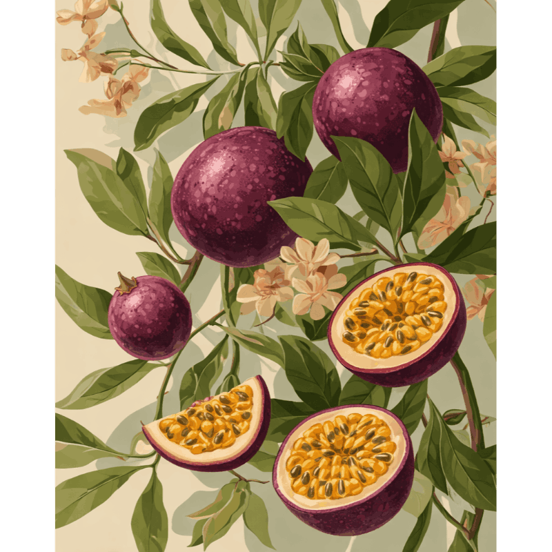 Passion Fruit Blossom - Paint by Numbers Kit