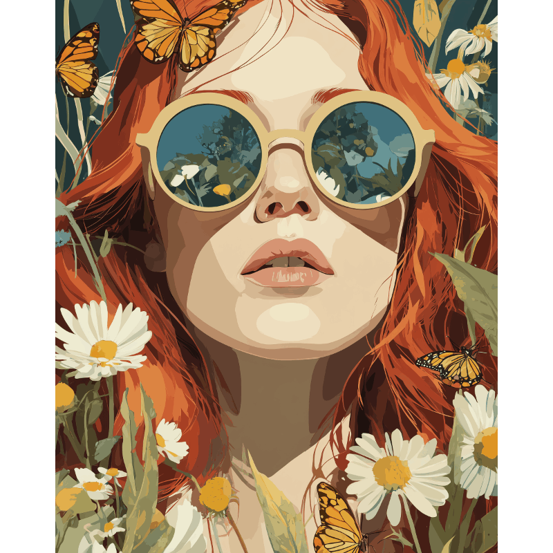 Floral Reflections | Paint by Number - Paint by Numbers Kit
