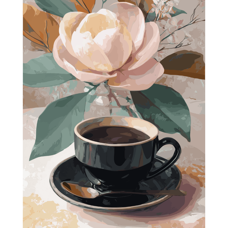Morning Coffee Serenity - Paint by Numbers Kit
