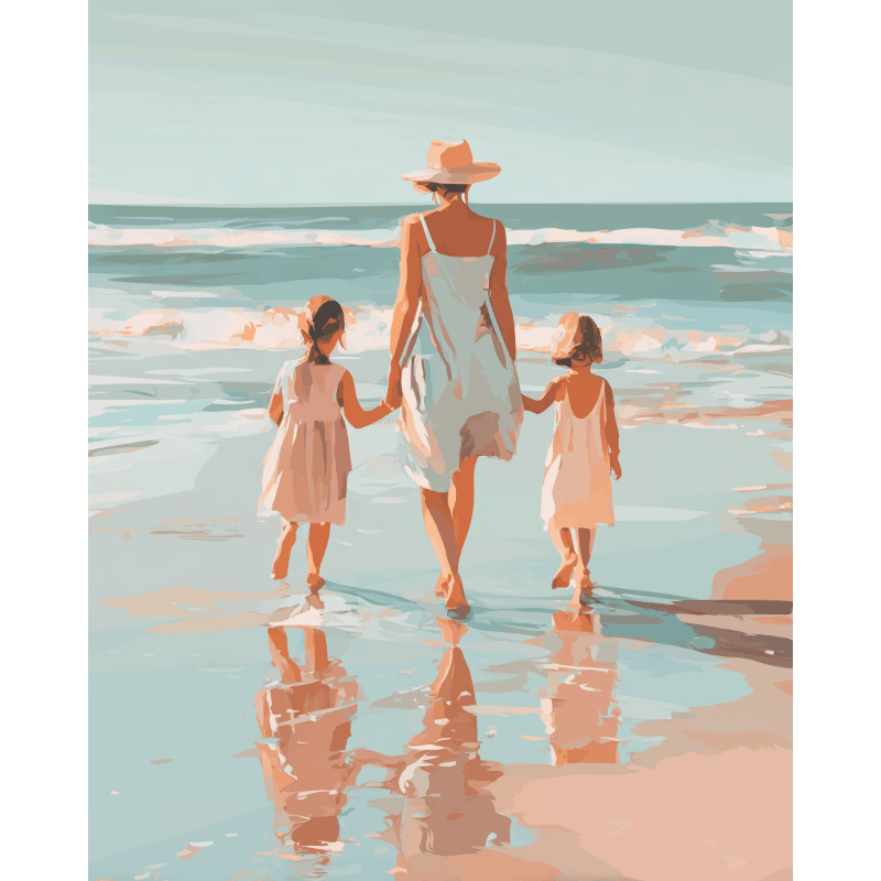 Beach Day Daughters - Paint by Numbers Kit