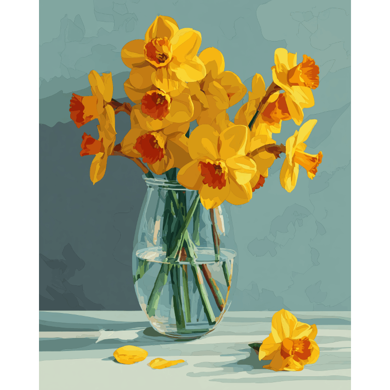 Daffodil Glow - Paint by Numbers Kit