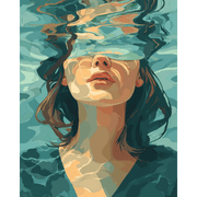 Reflective Underwater Scene - Paint by Numbers Kit
