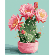 Vibrant Cactus Blooms - Paint by Numbers Kit
