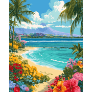 Hawaiian Paradise Views - Paint by Numbers Kit