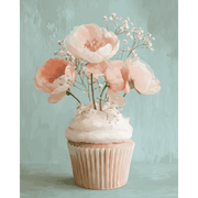 Sweet Floral Cupcake - Paint by Numbers Kit