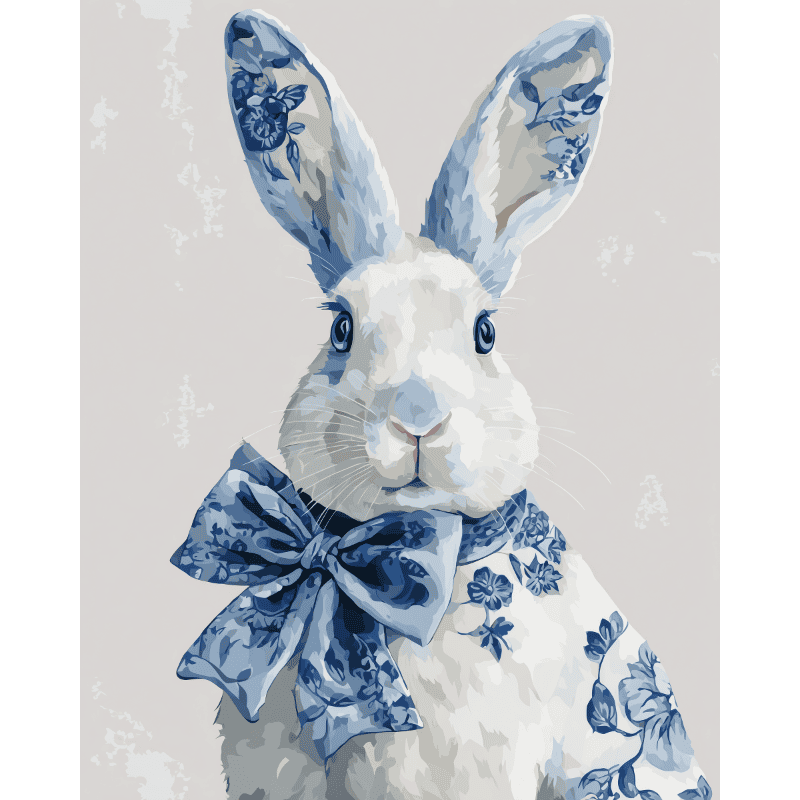 Delft Bunny Charm | Paint by Number - Paint by Numbers Kit
