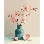 Graceful Floral Vignette - Paint by Numbers Kit