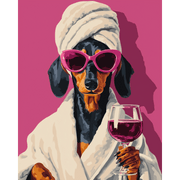 Weekend Bliss Dachsund - Paint by Numbers Kit