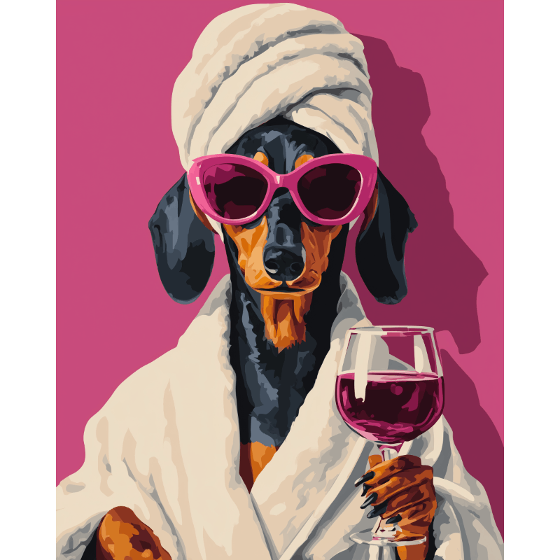 Weekend Bliss Dachsund - Paint by Numbers Kit