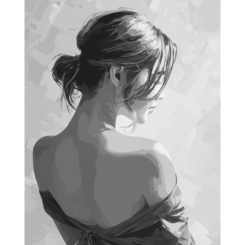 Elegant Monochrome Portraits - Paint by Numbers Kit