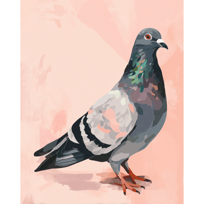 Pigeon’s Peaceful View - Paint by Numbers Kit