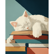 Dreamy Cat Bookmark - Paint by Numbers Kit