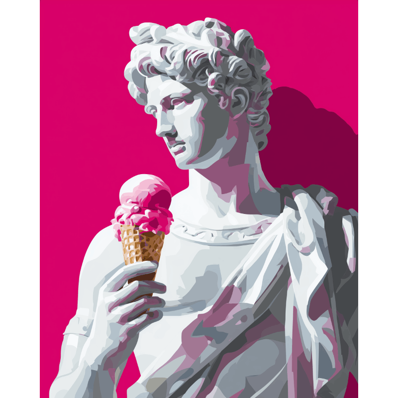 Marble Magic in Pink - Paint by Numbers Kit