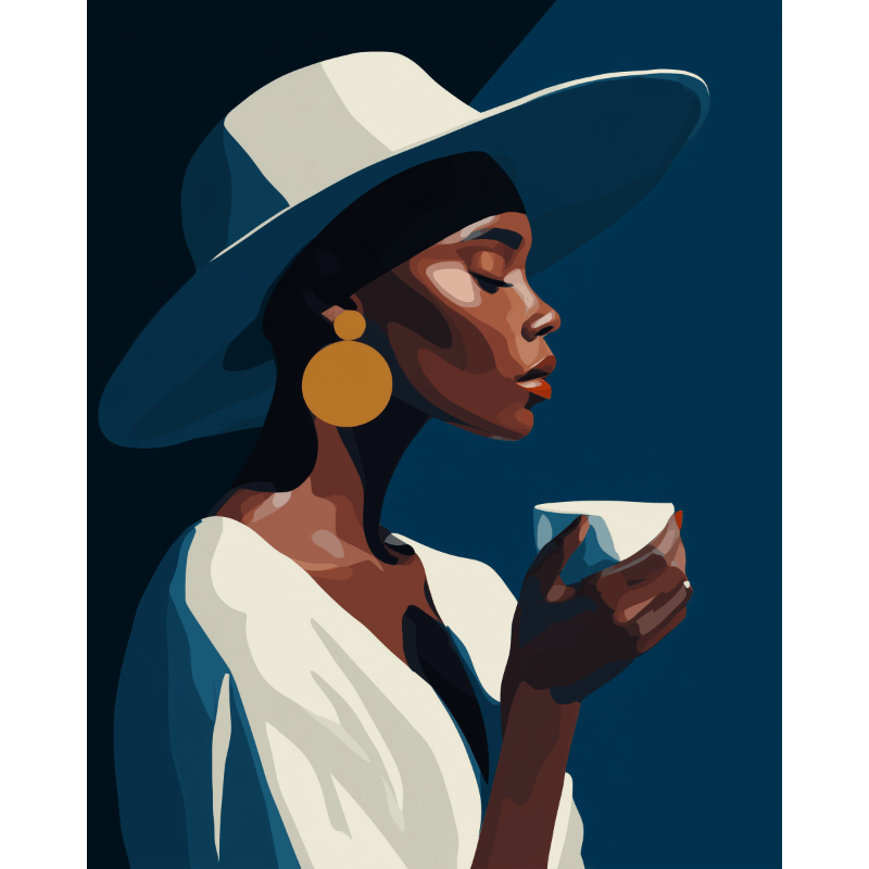 Midnight Coffee Break - Paint by Numbers Kit