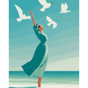 Serene Seagulls | Paint by Number - Paint by Numbers Kit