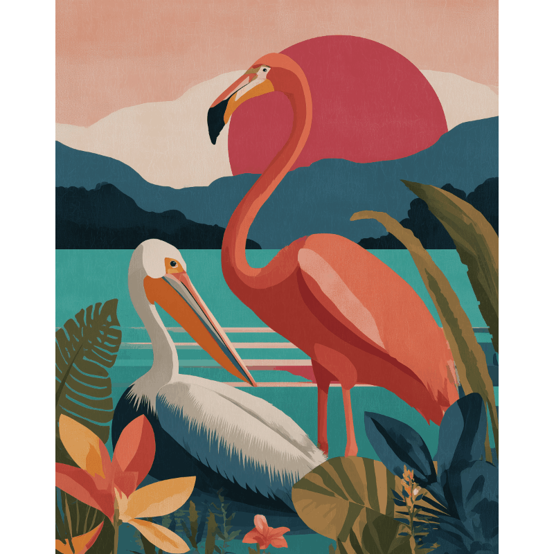 Tropical Dreams Horizon | Paint by Number - Paint by Numbers Kit