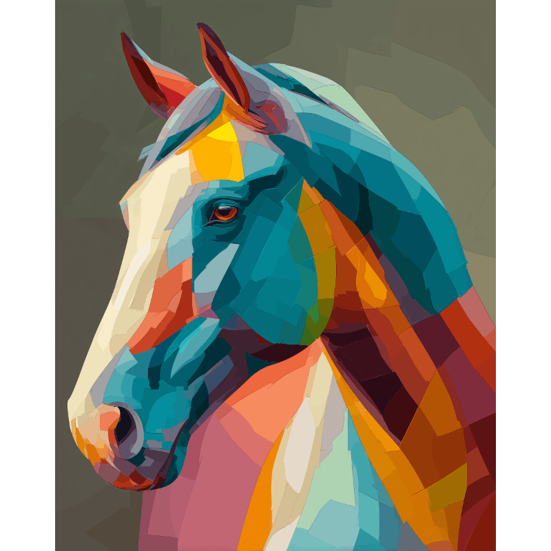 Abstract Equine Spirit - Paint by Numbers Kit