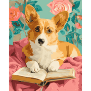 Clever Corgi in Bloom - Paint by Numbers Kit