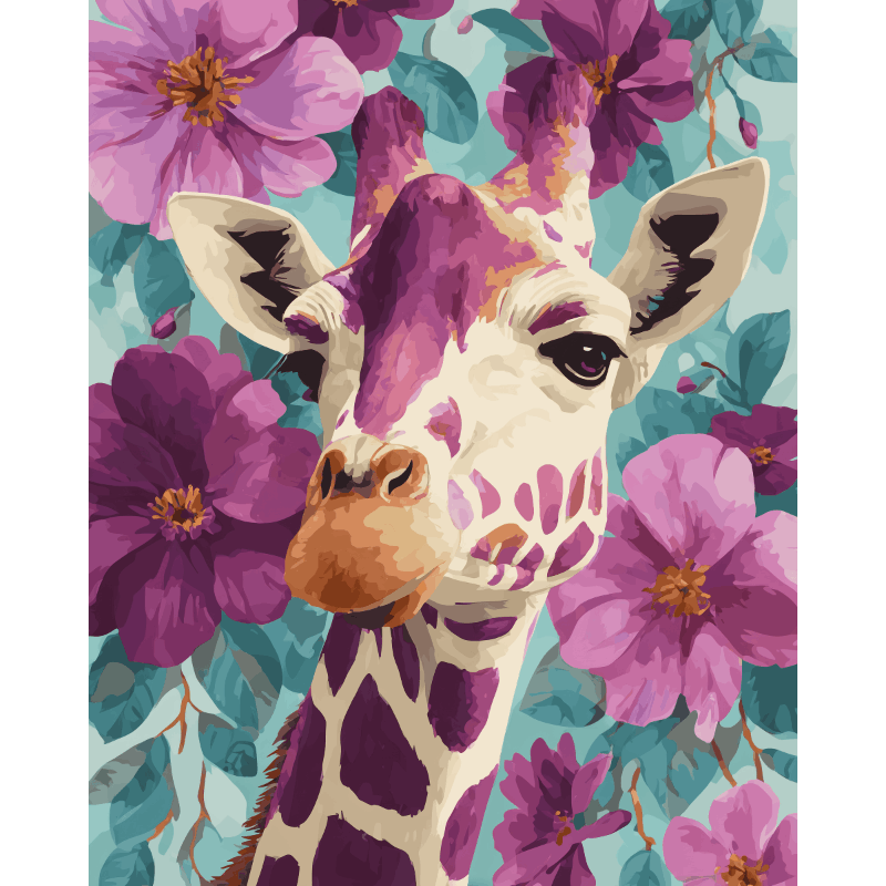 Mystic Purple Giraffe - Paint by Numbers Kit