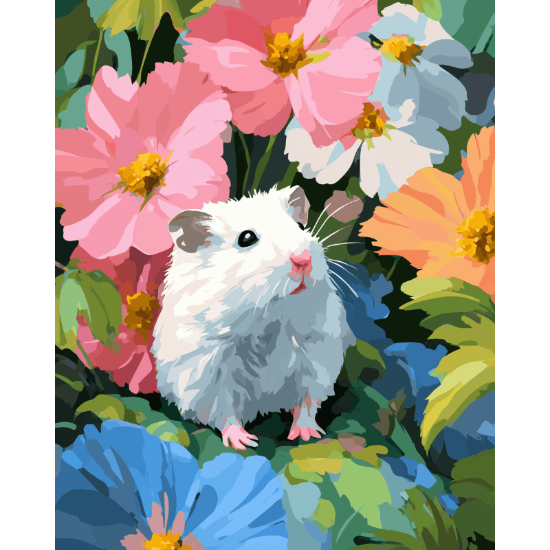 Flower Field Adventure | Paint by Number - Paint by Numbers Kit
