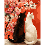 Cherry Blossom Pals | Paint by Number - Paint by Numbers Kit