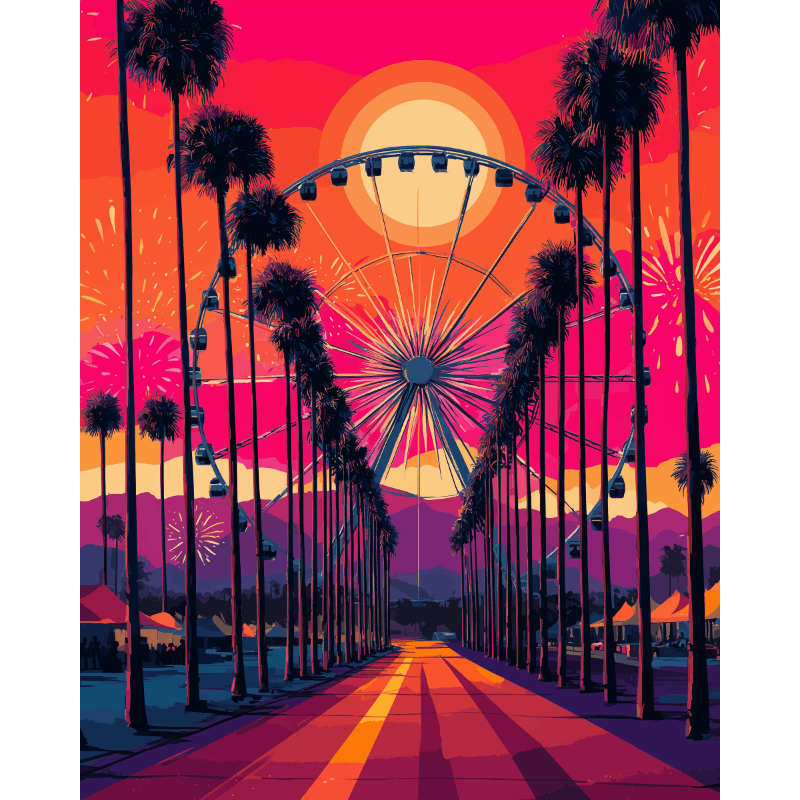 Colorful Festival Path - Paint by Numbers Kit