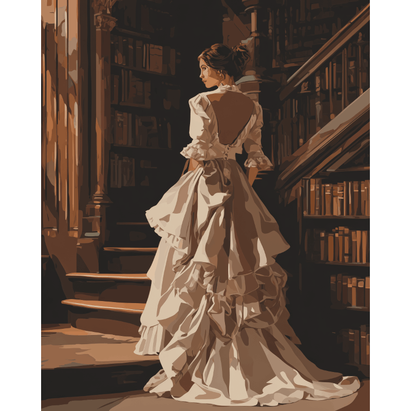 Mysterious Lady in Shadows - Paint by Numbers Kit