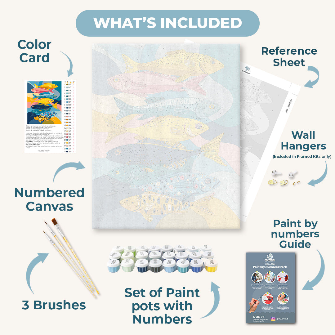 Colorful Cast of Fishes | Paint by Number - Detail 3