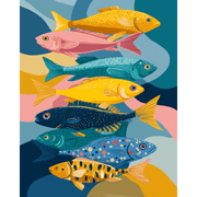 Colorful Cast of Fishes | Paint by Number - Paint by Numbers Kit