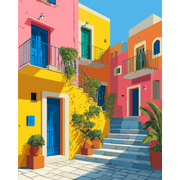 Colorful Mediterranean Charm - Paint by Numbers Kit
