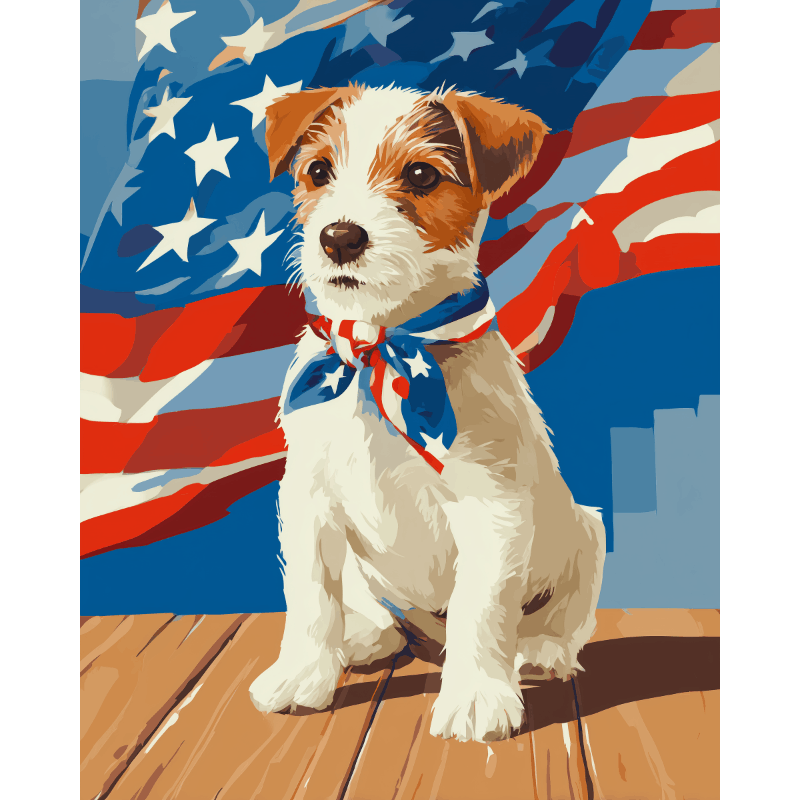 All-American Pup - Paint by Numbers Kit