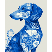 Blue Heartfelt Companion - Paint by Numbers Kit