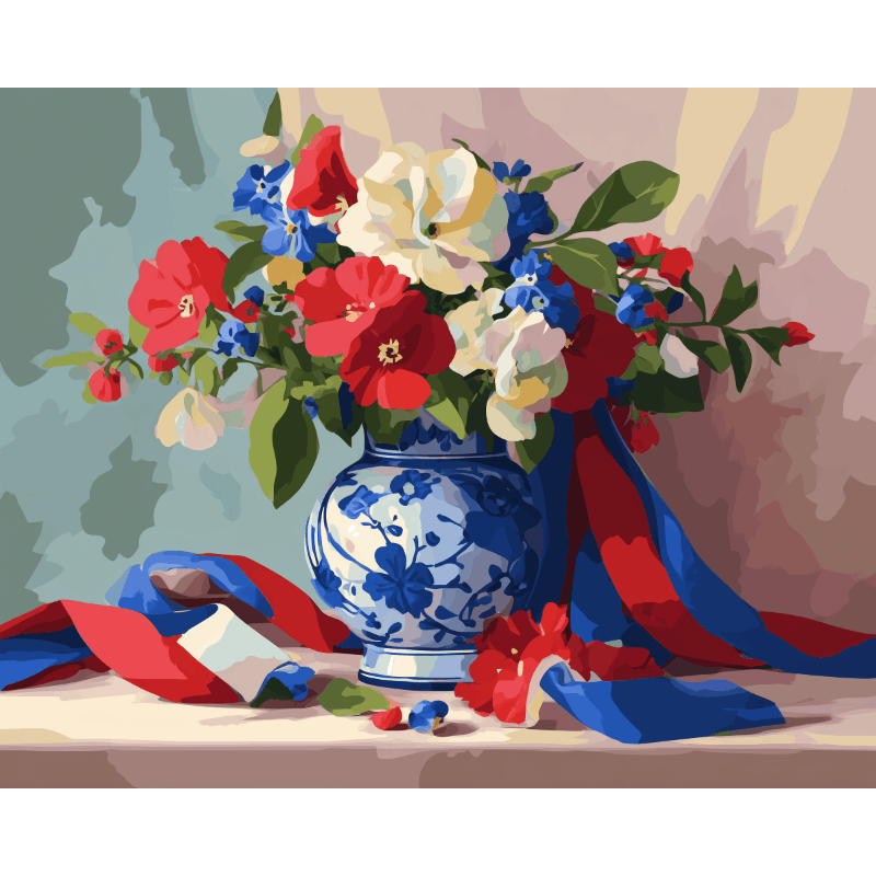 Patriotic Floral Tribute - Paint by Numbers Kit