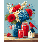 Patriotic Garden Arrangement - Paint by Numbers Kit