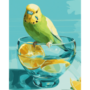 Lemon & Parakeet Delight - Paint by Numbers Kit