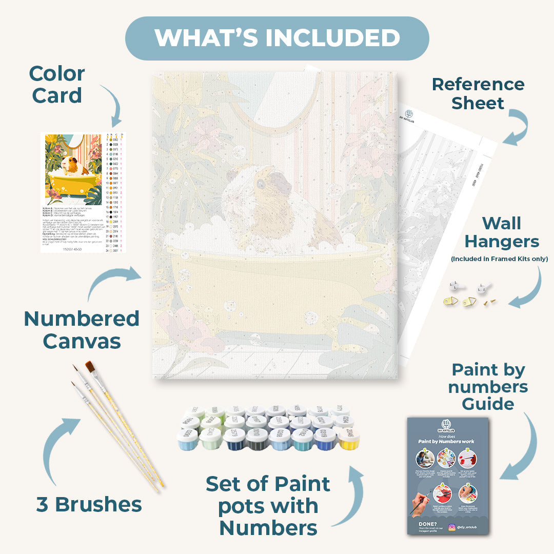 Bubbly Pet Bath Time | Paint by Number - Detail 3