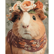 Madam Guinea Pig’s Portrait - Paint by Numbers Kit