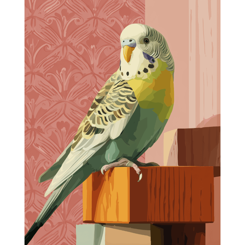 Vibrant Green Parrot - Paint by Numbers Kit