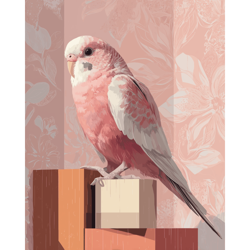 Pink Parrot Delight | Paint by Number - Paint by Numbers Kit
