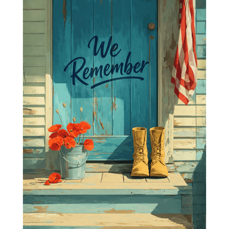 Honoring Heroes | Memorial Scene - Paint by Numbers Kit
