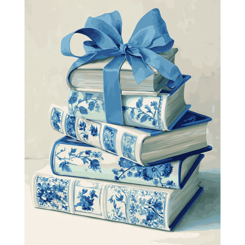 Blue Stories in Bloom - Paint by Numbers Kit