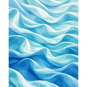 Satin Waves in Blue - Paint by Numbers Kit