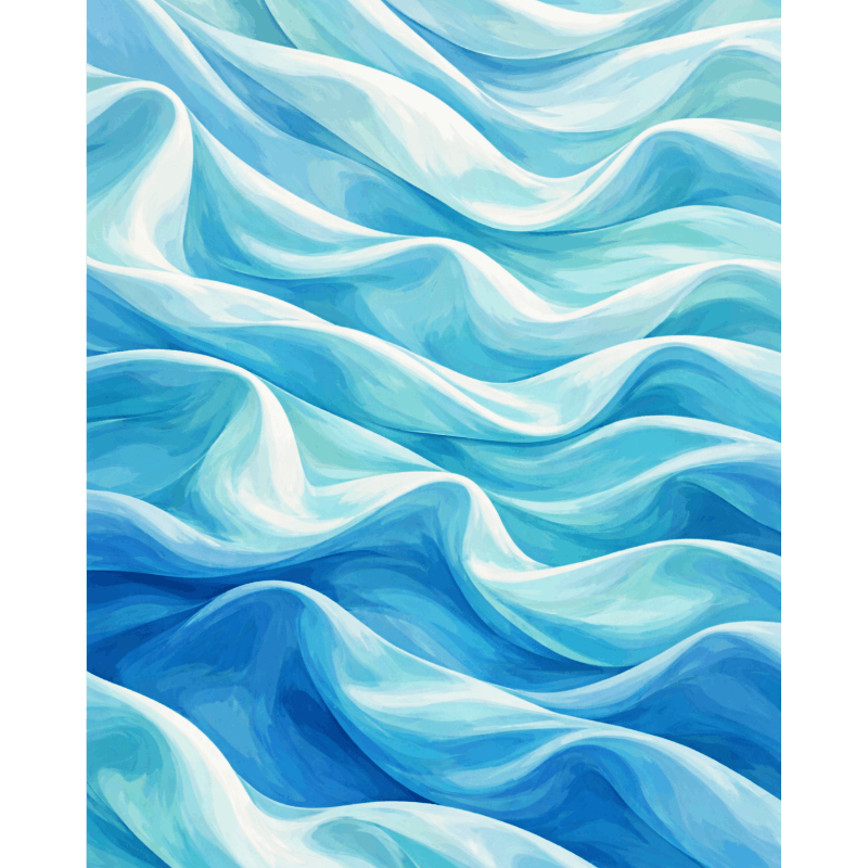 Satin Waves in Blue - Paint by Numbers Kit