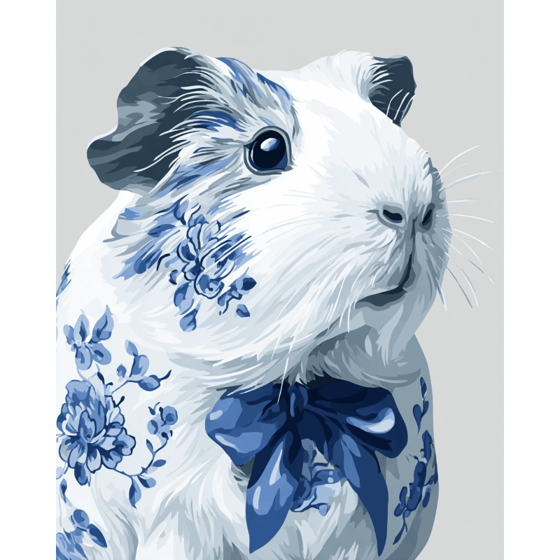 Porcelain Guinea Pig - Paint by Numbers Kit