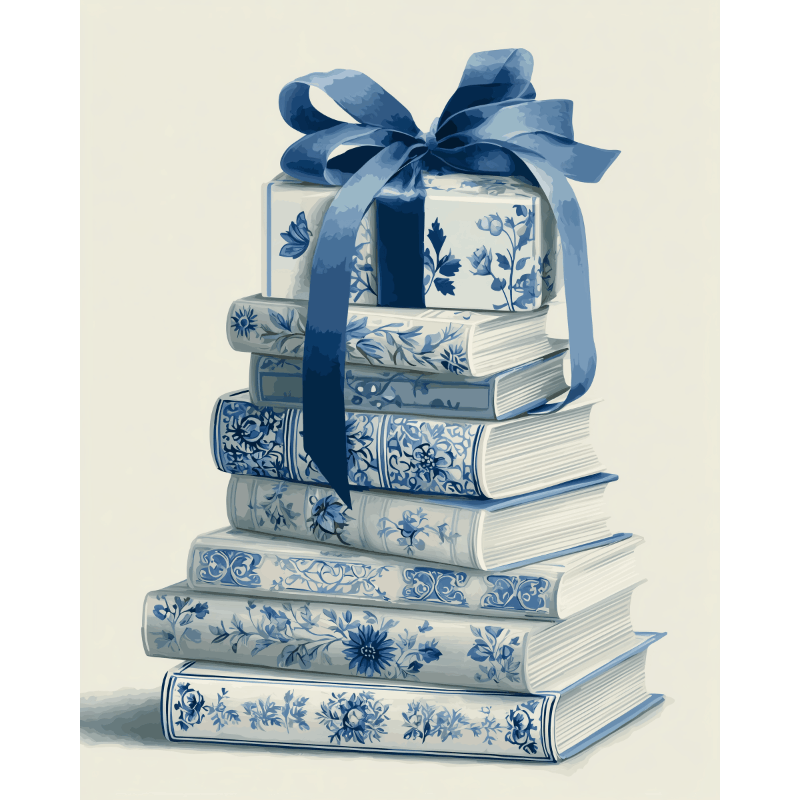 Delft Blue Book Nook - Paint by Numbers Kit